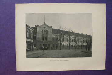 Blatt Architektur Potsdam 1898-1900 Kaserne Garde Jäger Bataillon Ortsansicht Brandenburg